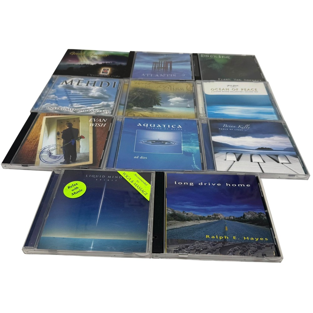 11 New‎ Age Instrumental CD Lot Liquid Mind Mehdi Ralph Hayes Promo Yoga Ambient